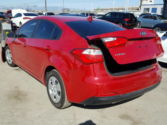 KNAFX4A65G5599049 - 2016 KIA FORTE LX RED photo 3