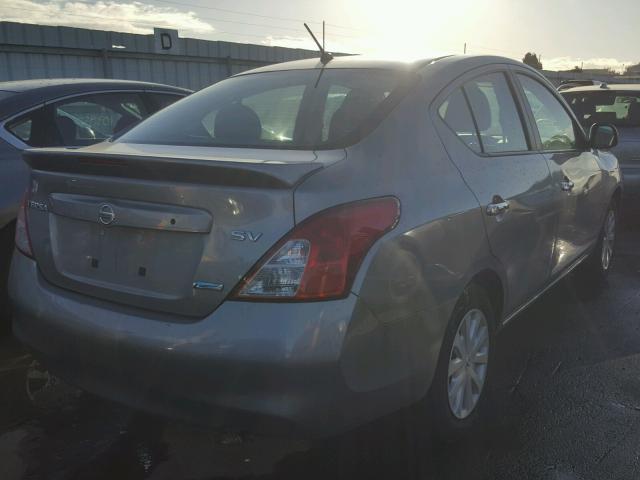 3N1CN7APXDL865508 - 2013 NISSAN VERSA S SILVER photo 4