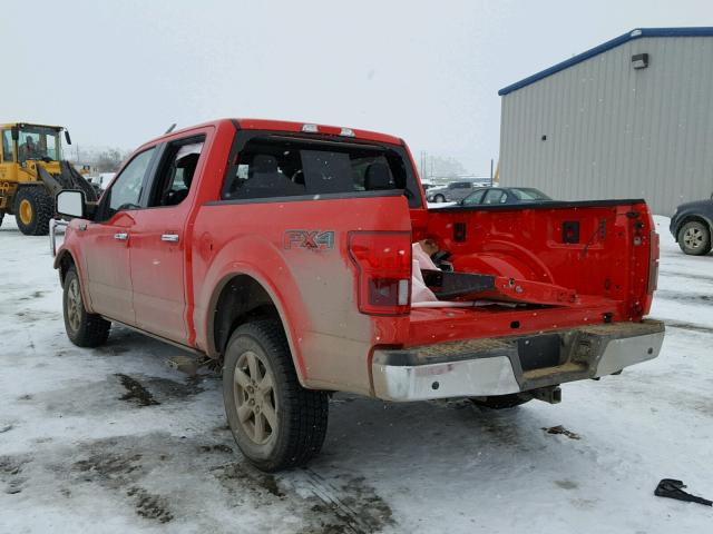 1FTEW1EG1JFA63476 - 2018 FORD F150 SUPER RED photo 3