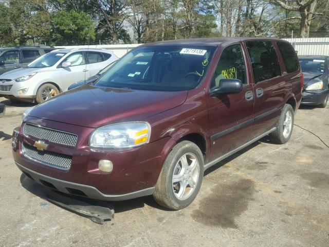 1GNDV23168D186156 - 2008 CHEVROLET UPLANDER L MAROON photo 2