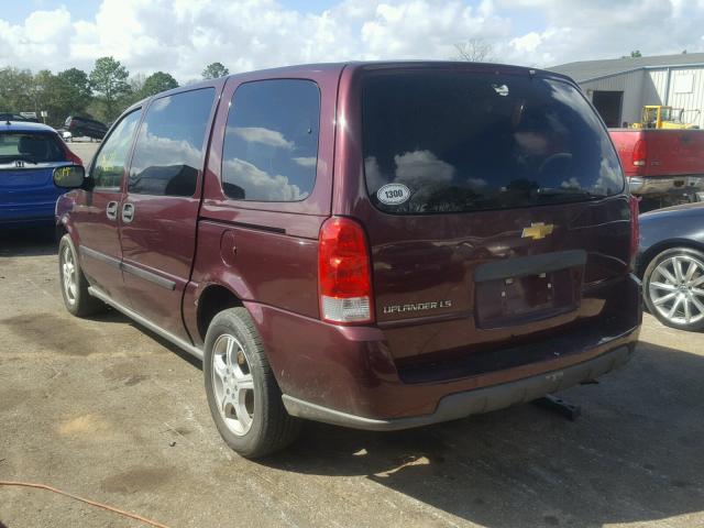 1GNDV23168D186156 - 2008 CHEVROLET UPLANDER L MAROON photo 3