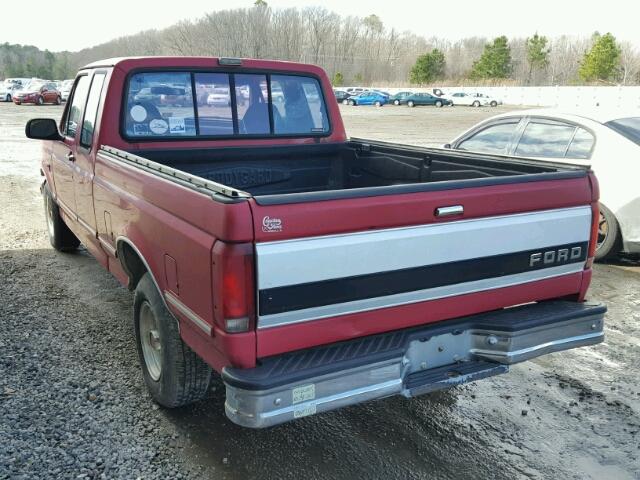 1FTEX15N5PKA28029 - 1993 FORD F150 RED photo 3