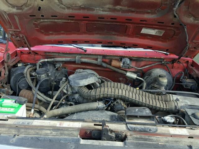 1FTEX15N5PKA28029 - 1993 FORD F150 RED photo 7