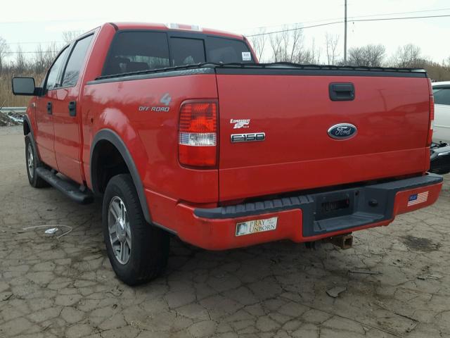 1FTPW14504KC32701 - 2004 FORD F150 SUPER RED photo 3