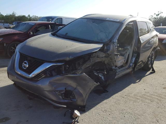 5N1AZ2MG3FN284079 - 2015 NISSAN MURANO S GRAY photo 2