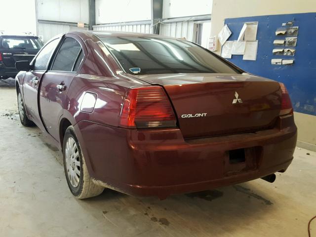 4A3AB36F47E072289 - 2007 MITSUBISHI GALANT ES MAROON photo 3