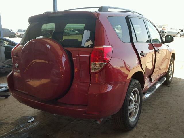 JTMZD33V965028069 - 2006 TOYOTA RAV4 RED photo 4