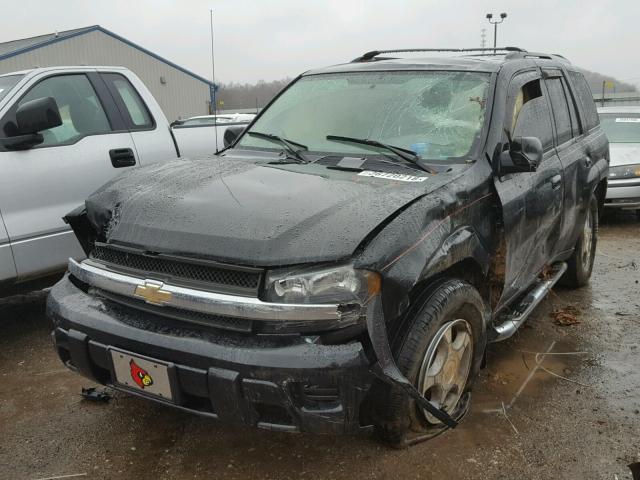 1GNDT13SX82251577 - 2008 CHEVROLET TRAILBLAZE BLACK photo 2