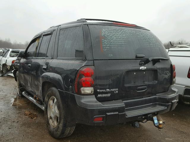 1GNDT13SX82251577 - 2008 CHEVROLET TRAILBLAZE BLACK photo 3