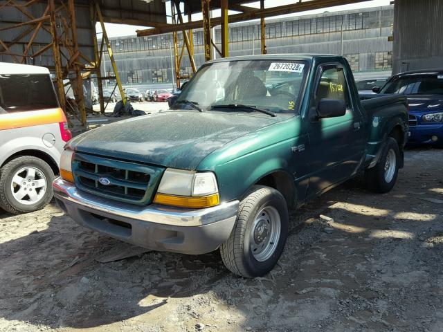 1FTYR10C3YTA37496 - 2000 FORD RANGER GREEN photo 2