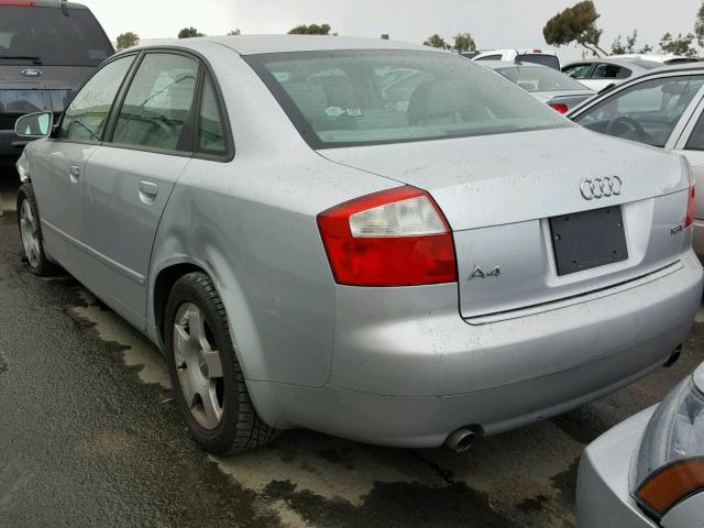 WAUJC68E94A166349 - 2004 AUDI A4 1.8T SILVER photo 3