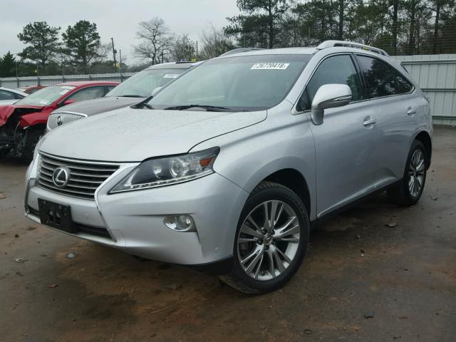 2T2ZK1BA8EC134924 - 2014 LEXUS RX 350 SILVER photo 2