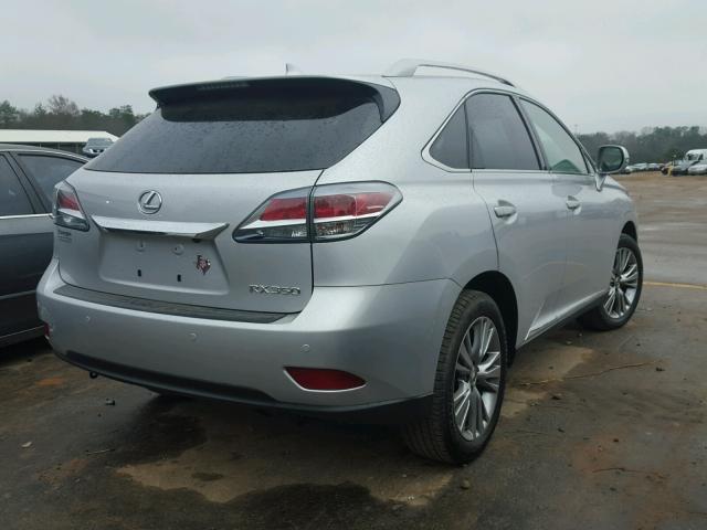 2T2ZK1BA8EC134924 - 2014 LEXUS RX 350 SILVER photo 4