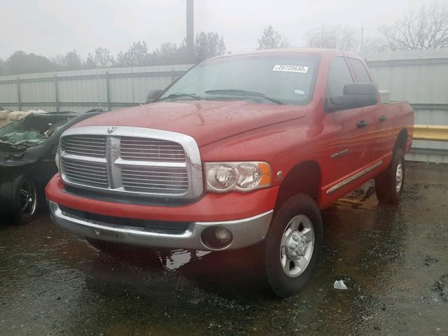 3D7KS28C95G865068 - 2005 DODGE RAM 2500 S RED photo 2