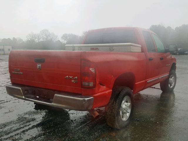 3D7KS28C95G865068 - 2005 DODGE RAM 2500 S RED photo 4