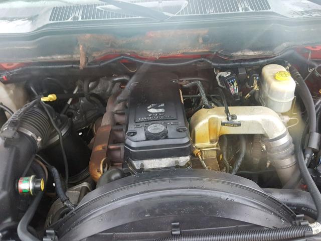 3D7KS28C95G865068 - 2005 DODGE RAM 2500 S RED photo 7