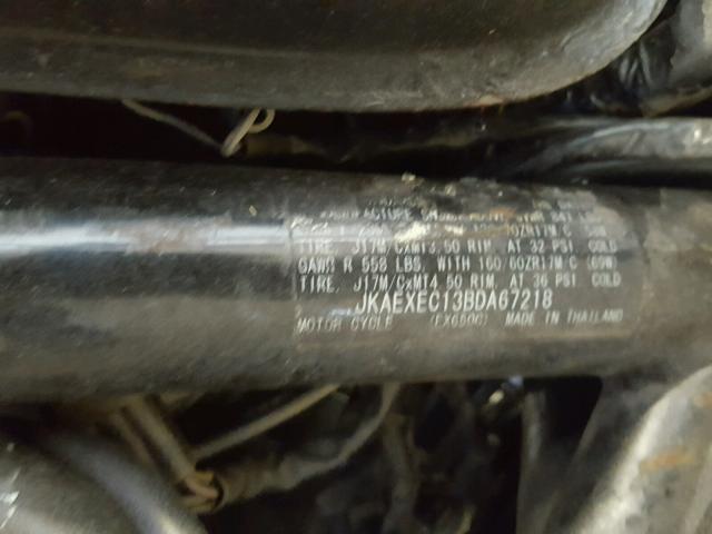 JKAEXEC13BDA67218 - 2011 KAWASAKI EX650 C 黑色 照片 10