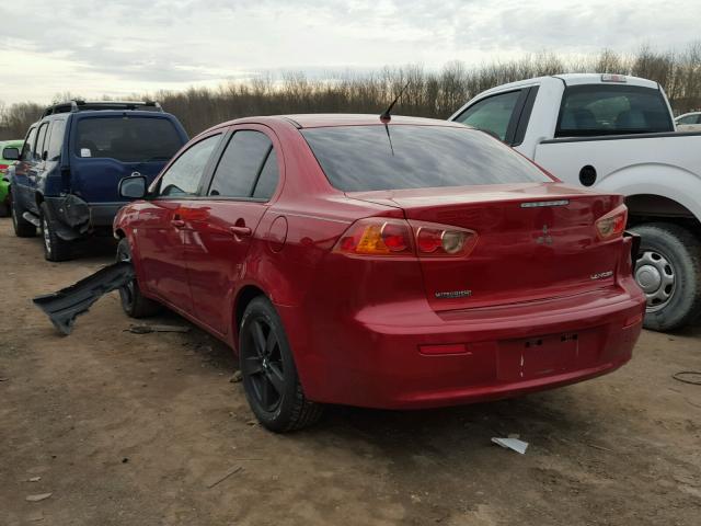 JA3AU26U18U026558 - 2008 MITSUBISHI LANCER ES RED photo 3