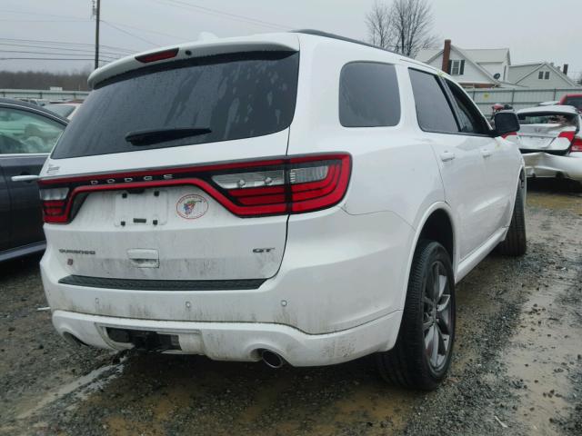 1C4RDJDGXJC174165 - 2018 DODGE DURANGO GT WHITE photo 4