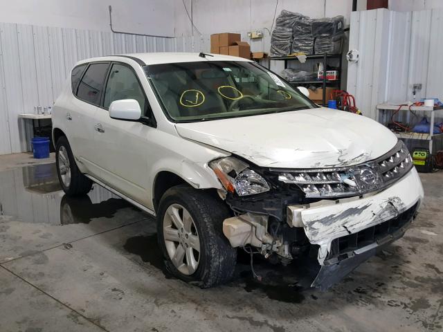 JN8AZ08T67W517923 - 2007 NISSAN MURANO SL WHITE photo 1