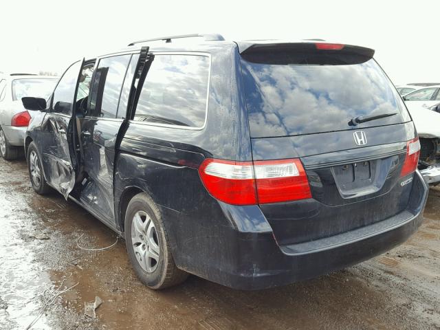 5FNRL38715B094187 - 2005 HONDA ODYSSEY EX BLACK photo 3