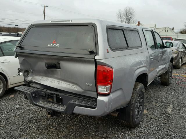 5TFCZ5ANXGX035205 - 2016 TOYOTA TACOMA DOU SILVER photo 4