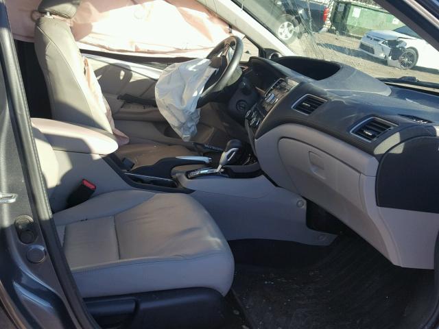 2HGFB2F91DH513007 - 2013 HONDA CIVIC EXL GRAY photo 5
