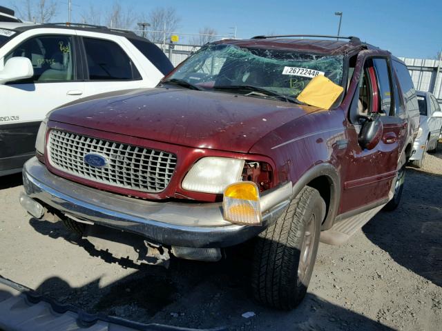 1FMEU17L61LA56326 - 2001 FORD EXPEDITION RED photo 2