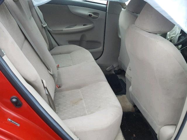 2T1BU40E79C035749 - 2009 TOYOTA COROLLA BA RED photo 6