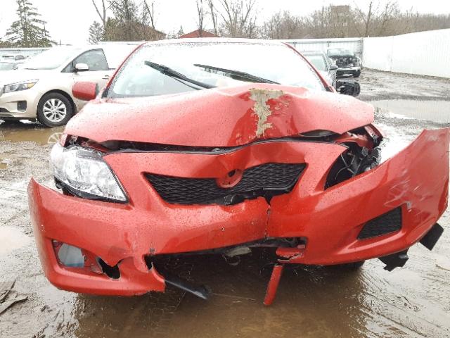 2T1BU40E79C035749 - 2009 TOYOTA COROLLA BA RED photo 9