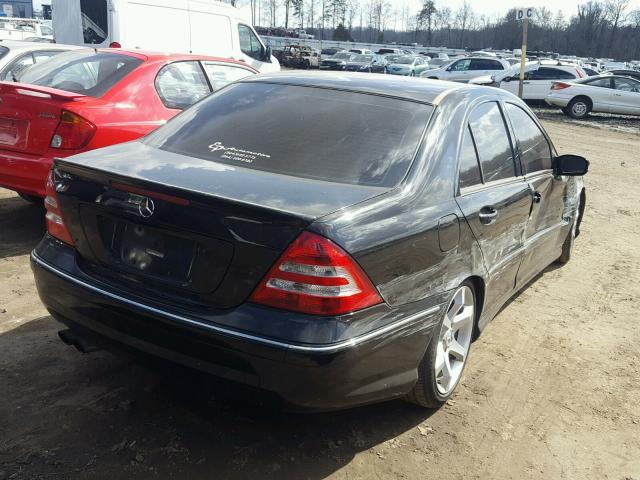 WDBRF52HX7E026302 - 2007 MERCEDES-BENZ C 230 BLACK photo 4