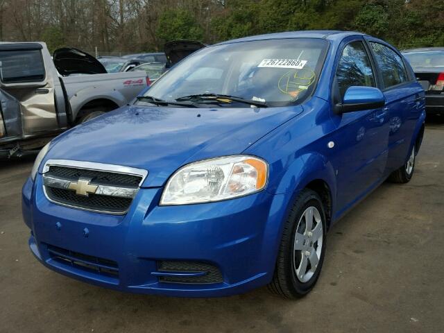 KL1TD56638B280675 - 2008 CHEVROLET AVEO BASE BLUE photo 2