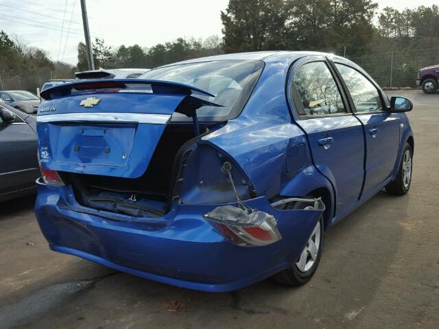 KL1TD56638B280675 - 2008 CHEVROLET AVEO BASE BLUE photo 4