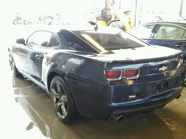 2G1FG1ED9B9163576 - 2011 CHEVROLET CAMARO LT BLUE photo 3