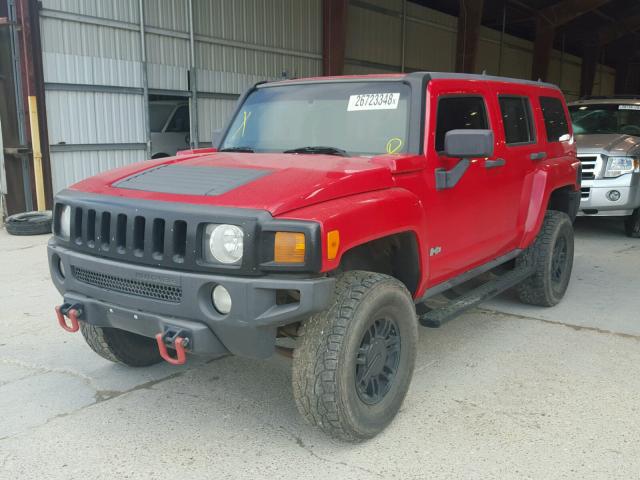 5GTDN136668168902 - 2006 HUMMER H3 RED photo 2