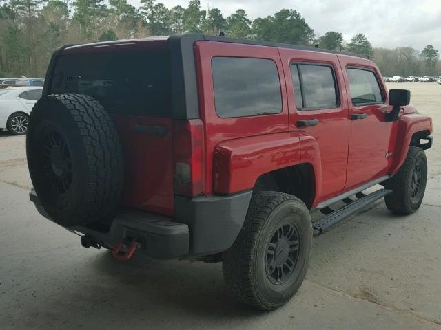 5GTDN136668168902 - 2006 HUMMER H3 RED photo 4