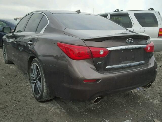 JN1BV7AR6FM406403 - 2015 INFINITI Q50 BASE BROWN photo 3