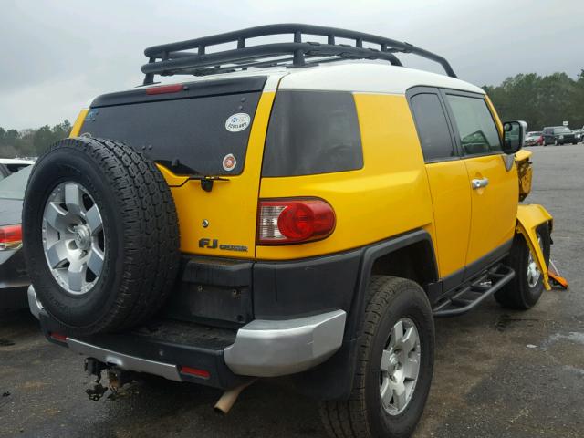 JTEBU11F870020864 - 2007 TOYOTA FJ CRUISER YELLOW photo 4