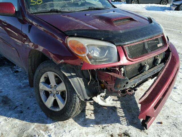 JTEHD20V850043020 - 2005 TOYOTA RAV4 RED photo 9