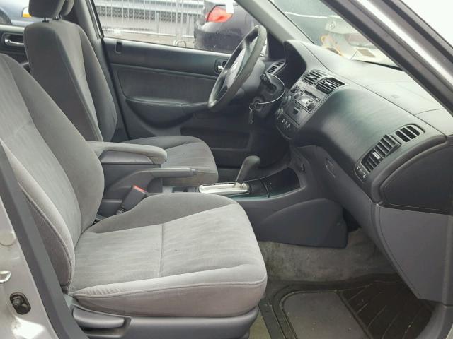 2HGES26763H618036 - 2003 HONDA CIVIC EX ვერცხლისფერი ფოტო 5