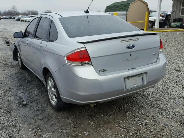 1FAHP35N78W101524 - 2008 FORD FOCUS SE SILVER photo 3