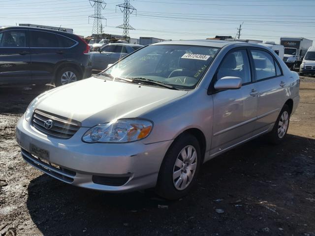 1NXBR32E54Z270313 - 2004 TOYOTA COROLLA SILVER photo 2