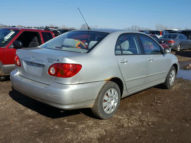 1NXBR32E54Z270313 - 2004 TOYOTA COROLLA SILVER photo 4