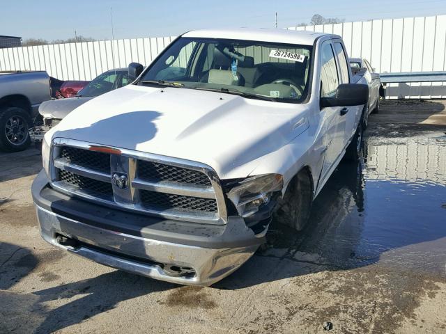 1D7RV1GT9AS261704 - 2010 DODGE RAM 1500 WHITE photo 2