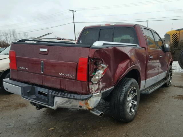 5LTPW18506FJ09869 - 2006 LINCOLN MARK LT RED photo 4