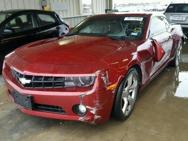 2G1FC1ED5B9148147 - 2011 CHEVROLET CAMARO LT MAROON photo 2