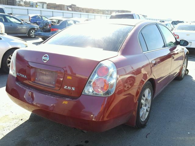 1N4AL11D05N924585 - 2005 NISSAN ALTIMA S RED photo 4