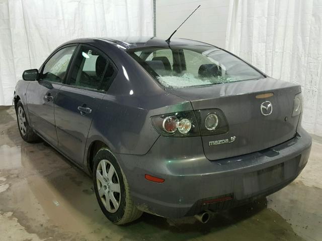 JM1BK12G881854369 - 2008 MAZDA 3 I GRAY photo 3