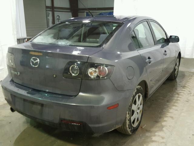 JM1BK12G881854369 - 2008 MAZDA 3 I GRAY photo 4