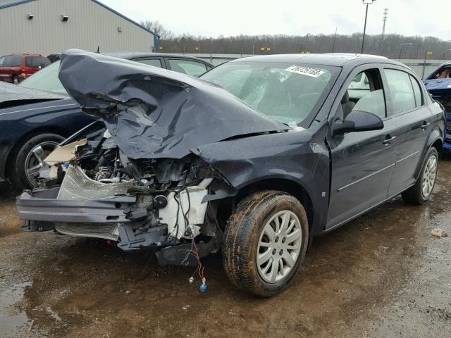 1G1AT58H597162013 - 2009 CHEVROLET COBALT LT BLUE photo 2